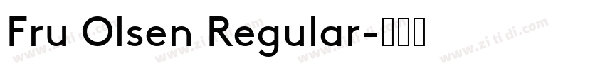 Fru Olsen Regular字体转换